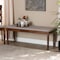 Baxton Studio Giovanni Grey Upholstered and Walnut Wood Dining Bench 171-10926 - alternate 2